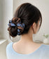 異素材ミックス ボリュームシュシュ 上品 レディース 大人可愛い きれいめ ヘアゴム バイカラー ヘアアクセサリー おしゃれ ヘアアレンジ 簡単 まとめ髪 韓国風 88CXH-198