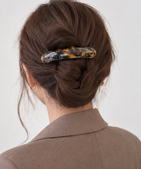 マーブル柄 バレッタ ヘアクリップ 上品 おしゃれ ヘアアクセサリー ニュアンスカラー プチプラ まとめ髪 大人かわいい ヘアアレンジ 髪飾り カジュアル 88CXH-199