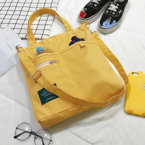 キャンバス トートバッグ 2way 軽量 レディース 可愛い ショルダーバッグ 斜めかけ カバン シンプル 通勤通学 バッグ 肩掛けカバン オルチャン 88CXH-003