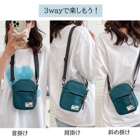 ミニ ショルダーバッグ レディース 軽量 可愛い 斜め掛けバッグ 小さめ 肩掛けかばん おしゃれ 3way スクエアバッグ 韓国風 スマホバッグ お出掛け 88CXH-008
