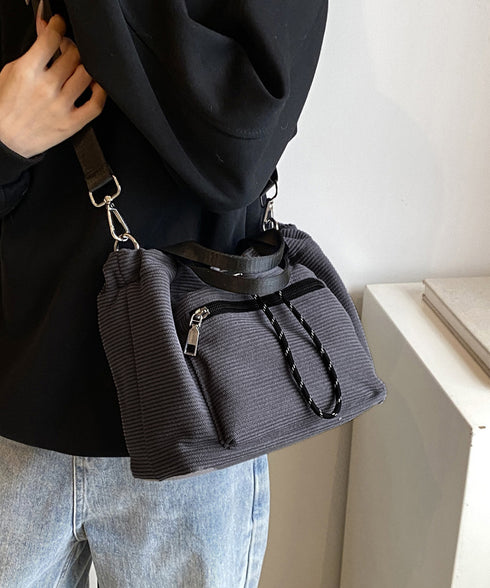 コーデュロイ 巾着ショルダーバッグ小さめ レディース おしゃれ 手提げかばん 軽量 斜めがけ カバン 3WAY 肩掛けバッグ カジュアルバッグ 韓国ファッション 88CXH-032