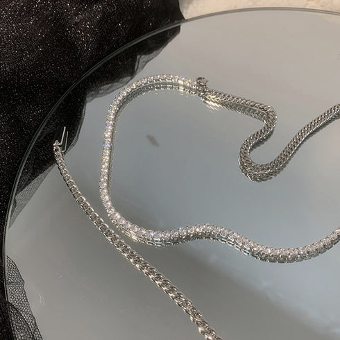 チェーン ネックレス レディース 2連 おしゃれ ストリート風 アクセサリー ジュエリー きらきら 太め ネックレス パーティー 重ね付け オルチャン 88CXH-033