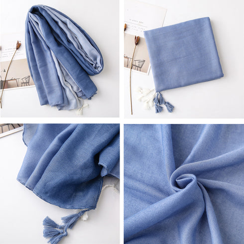 ストール ショール 大判 マフラー春秋冬 レディース 大人可愛い マフラー タッセル リバーシブル グラデーションカラー ストール おしゃれ 薄手 オルチャン 88CXH-038