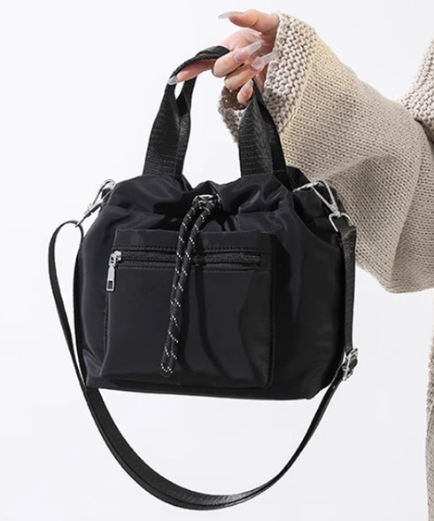 巾着ショルダーバッグ レディース 小さめ おしゃれ ミニショルダーバッグ 軽量 斜めがけ カバン 肩掛けバッグ カジュアル3WAY ナイロンバッグ コンパクト 88CXH-065