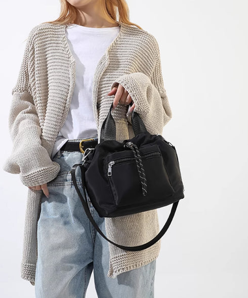 巾着ショルダーバッグ レディース 小さめ おしゃれ ミニショルダーバッグ 軽量 斜めがけ カバン 肩掛けバッグ カジュアル3WAY ナイロンバッグ コンパクト 88CXH-065