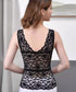 総レースタンクトップインナー カップ付き セクシー キャミソール Vネック レディース シアートップス フェミニン 大人かわいい ノンワイヤー インナーキャミ上品 88CXH-075
