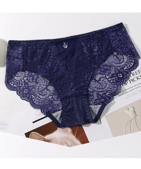 総レース ショーツ レディース セクシー 可愛い ノーマルショーツ フェミニン スタンダードショーツ シースルー アンダーウェア 花柄レース刺しゅう インナー肌着 88CXH-087