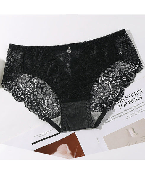 総レース ショーツ レディース セクシー 可愛い ノーマルショーツ フェミニン スタンダードショーツ シースルー アンダーウェア 花柄レース刺しゅう インナー肌着 88CXH-087