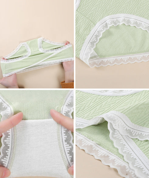 レース付き マタニティ ショーツ 妊婦用 可愛い マタニティインナー 産前産後ショーツ Vカット スタンダードショーツ 蒸れない 妊婦下着 お腹らくらくショーツ 88CXH-092