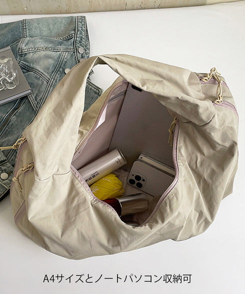 ワンショルダーバッグ大容量 ユニセックス カジュアル ショルダーバッグ レディース かばん 男女兼用 肩掛けカバン 軽い 通学バッグ シンプル ナイロンバッグ旅行 88CXH-095