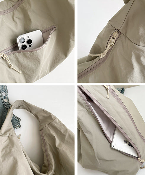 ワンショルダーバッグ大容量 ユニセックス カジュアル ショルダーバッグ レディース かばん 男女兼用 肩掛けカバン 軽い 通学バッグ シンプル ナイロンバッグ旅行 88CXH-095