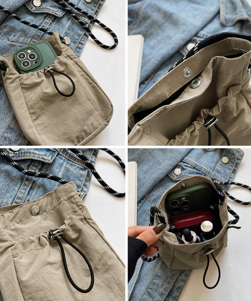 ミニ ショルダーバッグ レディース 軽量 可愛い 斜め掛けバッグ 小さめ 肩掛けかばん おしゃれ スクエアバッグ 韓国風 スマホバッグ コンパクト ナイロンバッグ 88CXH-103