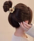 花モチーフ ヘアゴム レディース 秋冬 大人かわいい ニットフラワー付き ヘアアクセサリー おしゃれ まとめ髪 簡単 ヘアアレンジ 韓国風 髪飾り プチプラ女性 88CXH-105