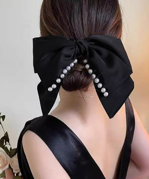 ビッグリボン バレッタ ヘアクリップ上品 おしゃれ ヘアアクセサリー レディース フェミニン まとめ髪 大人かわいい ヘアアレンジ 大きめ 髪飾り リボンクリップ 88CXH-108