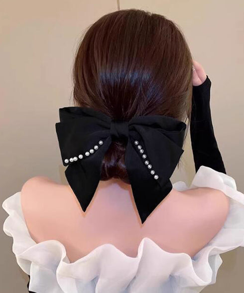 ビッグリボン バレッタ ヘアクリップ上品 おしゃれ ヘアアクセサリー レディース フェミニン まとめ髪 大人かわいい ヘアアレンジ 大きめ 髪飾り リボンクリップ 88CXH-108