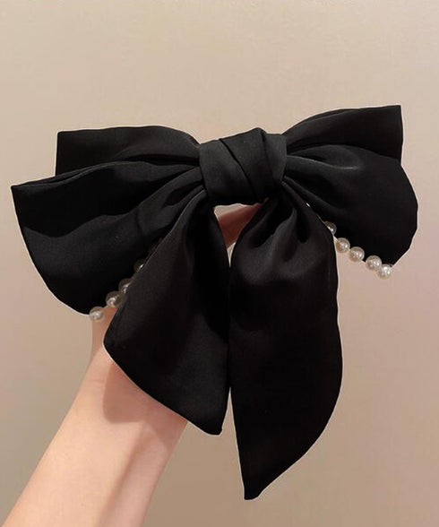 ビッグリボン バレッタ ヘアクリップ上品 おしゃれ ヘアアクセサリー レディース フェミニン まとめ髪 大人かわいい ヘアアレンジ 大きめ 髪飾り リボンクリップ 88CXH-108