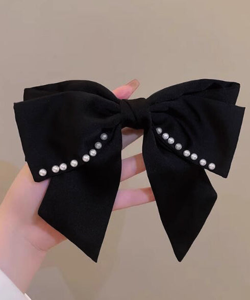 ビッグリボン バレッタ ヘアクリップ上品 おしゃれ ヘアアクセサリー レディース フェミニン まとめ髪 大人かわいい ヘアアレンジ 大きめ 髪飾り リボンクリップ 88CXH-108