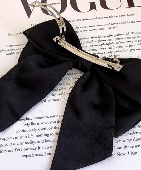 ビッグリボン バレッタ ヘアクリップ上品 おしゃれ ヘアアクセサリー レディース フェミニン まとめ髪 大人かわいい ヘアアレンジ 大きめ 髪飾り リボンクリップ 88CXH-108