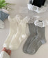 レース付き ソックス レディース 靴下 大人可愛い リブソックス ガーリー靴下 カジュアル ミドル丈ソックス 春夏秋冬 おしゃれ フリルソックス 10代 20代 88CXH-118