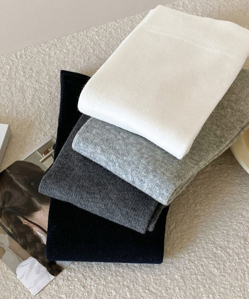 ハイソックス レディース ロングソックス おしゃれ 靴下 美脚 スクールソックス 可愛い カジュアルソックス 伸縮性 トレンド 靴下 秋冬 シンプル 無地ソックス 88CXH-122