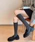 ハイソックス レディース ロングソックス おしゃれ 靴下 美脚 スクールソックス 可愛い カジュアルソックス 伸縮性 トレンド 靴下 秋冬 シンプル 無地ソックス 88CXH-122