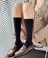 ハイソックス レディース ロングソックス おしゃれ 靴下 美脚 スクールソックス 可愛い カジュアルソックス 伸縮性 トレンド 靴下 秋冬 シンプル 無地ソックス 88CXH-122