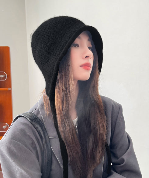 耳あて付き ニットハット 小顔ニット帽子 レディース 可愛い フード風ニットぼうし 被りやすい リブニットキャップ 韓国風ニット帽 大人カジュアル 防寒帽子 秋冬 88CXH-128