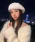 リブ編み ニットベレー帽 レディース小顔 可愛い ニット帽子 調節ひも付き 韓国ファッション 防寒帽子 秋冬ニットキャップ 大人カジュアル あたたかい 被りやすい 88CXH-130