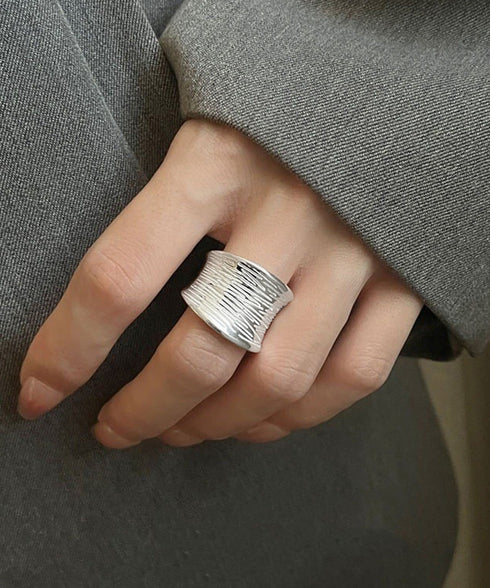 ワイドリング レディース 指輪 韓国風 大人可愛い テクスチャーリング プチプラ 太めリング おしゃれ 指輪 シルバー ゴールド 幅広リング トレンド 10代 88CXH-132