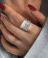 ワイドリング レディース 指輪 韓国風 大人可愛い テクスチャーリング プチプラ 太めリング おしゃれ 指輪 シルバー ゴールド 幅広リング トレンド 10代 88CXH-132