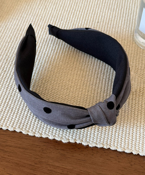 ドット柄 ねじり ワイドカチューシャ小顔 おしゃれ 幅広カチューシャ レディース 大人可愛い ヘアアクセサリー 痛くない 髪飾り シンプル ヘアアレンジ トレンド 88CXH-140