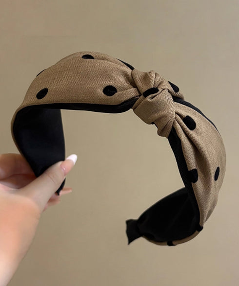 ドット柄 ねじり ワイドカチューシャ小顔 おしゃれ 幅広カチューシャ レディース 大人可愛い ヘアアクセサリー 痛くない 髪飾り シンプル ヘアアレンジ トレンド 88CXH-140