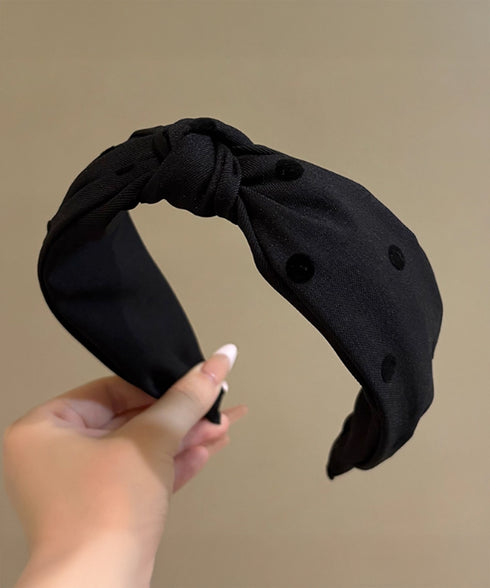 ドット柄 ねじり ワイドカチューシャ小顔 おしゃれ 幅広カチューシャ レディース 大人可愛い ヘアアクセサリー 痛くない 髪飾り シンプル ヘアアレンジ トレンド 88CXH-140