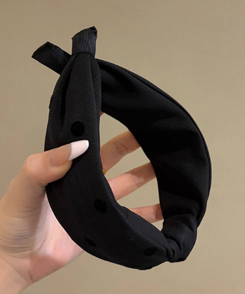 ドット柄 ねじり ワイドカチューシャ小顔 おしゃれ 幅広カチューシャ レディース 大人可愛い ヘアアクセサリー 痛くない 髪飾り シンプル ヘアアレンジ トレンド 88CXH-140
