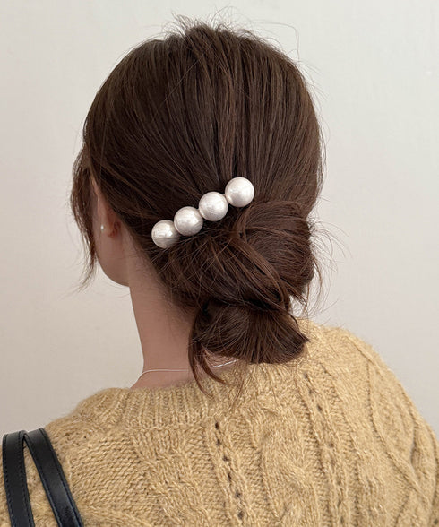 フェイクパール ヘアクリップ 大人可愛い レディース ヘアアクセサリー きれいめ ヘアアレンジ 韓国ファッション 簡単髪留め フェミニン まとめ髪 上品 結婚式 88CXH-141