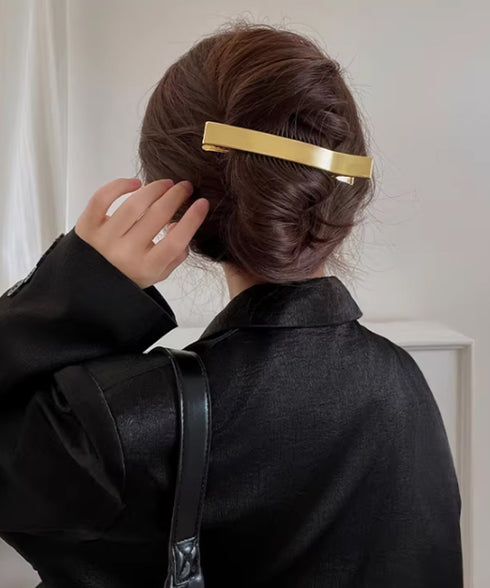 ダッカール ヘアクリップ上品ヘアアレンジ 大人可愛い くちばしクリップ きれいめ メタルヘアクリップ 大きめ 韓国風 簡単髪留め フェミニンまとめ髪 結婚式高見え 88CXH-142