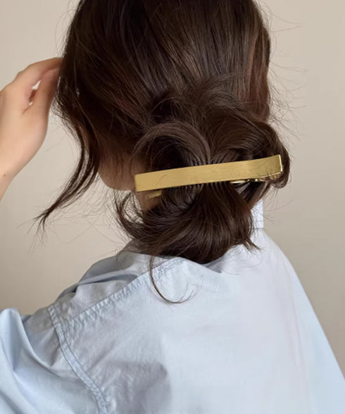 ダッカール ヘアクリップ上品ヘアアレンジ 大人可愛い くちばしクリップ きれいめ メタルヘアクリップ 大きめ 韓国風 簡単髪留め フェミニンまとめ髪 結婚式高見え 88CXH-142