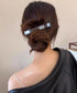 ダッカール ヘアクリップ上品ヘアアレンジ 大人可愛い くちばしクリップ きれいめ メタルヘアクリップ 大きめ 韓国風 簡単髪留め フェミニンまとめ髪 結婚式高見え 88CXH-142