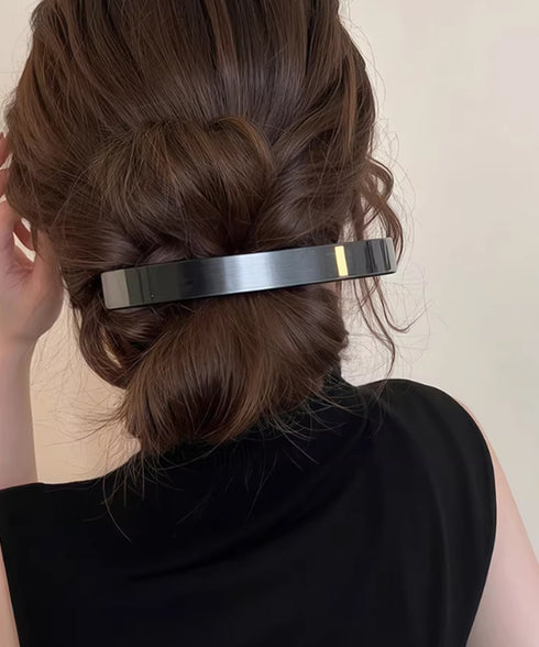 ダッカール ヘアクリップ上品ヘアアレンジ 大人可愛い くちばしクリップ きれいめ メタルヘアクリップ 大きめ 韓国風 簡単髪留め フェミニンまとめ髪 結婚式高見え 88CXH-142