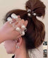 クリアヘアゴム パール調ヘアアクセサリー コイルヘアゴム 大人可愛い スパイラルヘアゴム 跡がつかない スプリング ヘアアクセ ポニーテール 簡単 髪留め 韓国風 88CXH-144