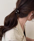 クリアヘアゴム パール調ヘアアクセサリー コイルヘアゴム 大人可愛い スパイラルヘアゴム 跡がつかない スプリング ヘアアクセ ポニーテール 簡単 髪留め 韓国風 88CXH-144