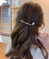 お洒落 上品 パール調バレッタ レディース ヘアアクセサリー きれいめ ヘアアレンジ 韓国ファッション 簡単髪留め フェミニン まとめ髪 大人かわいい 88CXH-145