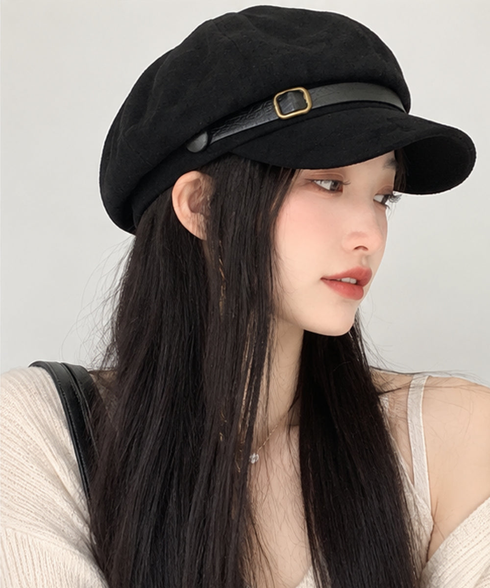 スエード調 マリンキャスケット 小顔