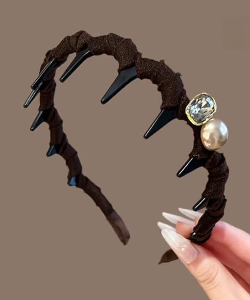 ビジュー装飾 カチューシャ 小顔 髪留め おしゃれ 清楚カチューシャ レディース 大人可愛い ヘアアクセサリー 痛くない 髪飾り シンプル ヘアアレンジ トレンド 88CXH-155