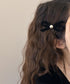 ベロア調 リボンヘアクリップ 大人可愛い おしゃれ ヘアアクセサリー レディース ヘアクリップ 清楚 まとめ髪 大人かわいい ヘアアレンジ フェミニン 簡単髪留め 88CXH-158