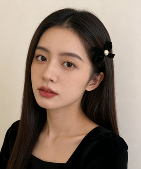 ベロア調 リボンヘアクリップ 大人可愛い おしゃれ ヘアアクセサリー レディース ヘアクリップ 清楚 まとめ髪 大人かわいい ヘアアレンジ フェミニン 簡単髪留め 88CXH-158