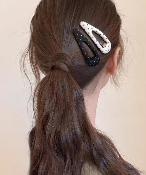 ドット柄 ヘアピン 韓国風 パッチンピン 大人かわいい 水玉模様スリーピン フェミニン 簡単髪留め きれいめ 髪飾り 上品 ヘアアクセサリー カジュアル プチプラ 88CXH-159