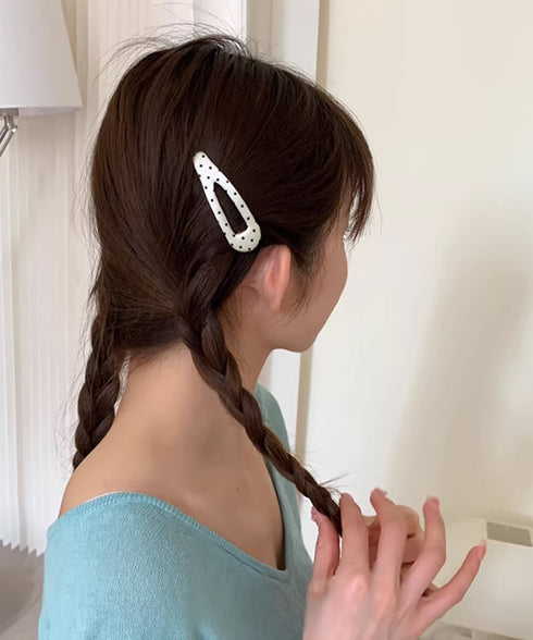 ドット柄 ヘアピン 韓国風 パッチンピン 大人かわいい 水玉模様スリーピン フェミニン 簡単髪留め きれいめ 髪飾り 上品 ヘアアクセサリー カジュアル プチプラ 88CXH-159