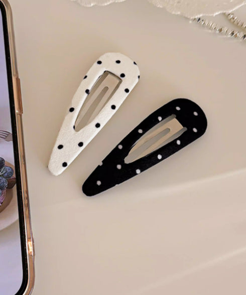 ドット柄 ヘアピン 韓国風 パッチンピン 大人かわいい 水玉模様スリーピン フェミニン 簡単髪留め きれいめ 髪飾り 上品 ヘアアクセサリー カジュアル プチプラ 88CXH-159