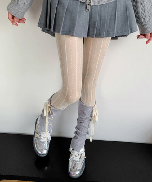 縦ライン パンティストッキング 細見え レディース 大人可愛い ライン柄 美脚ストッキング セクシー ストレッチ レースシアータイツ 韓国風シースルータイツ秋冬 88CXH-173